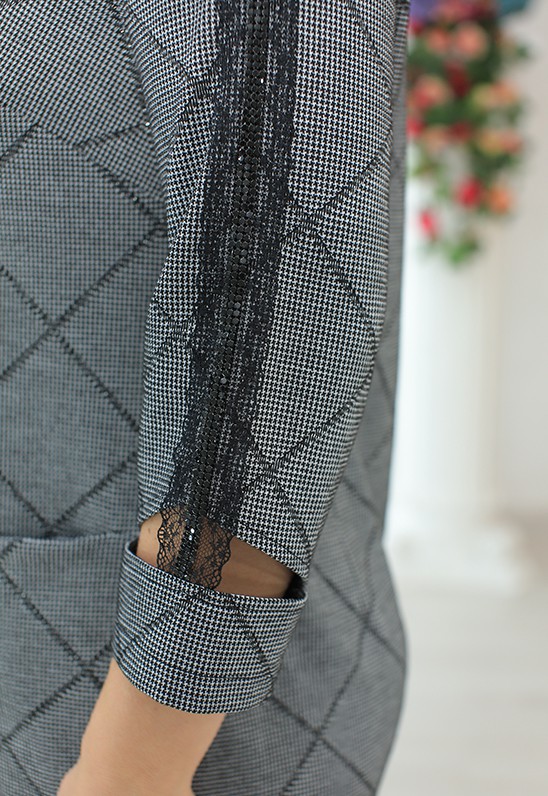 Платье "Саманта" (серый ромб) оптом