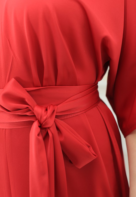 Платье "Лидия" яп. (рубиновый) оптом