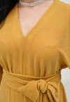 Платье "Лидия" люрекс (жёлтый) оптом