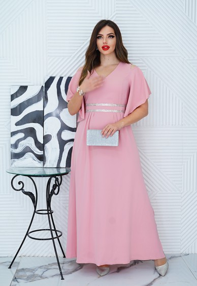 Платье "Жасмин" (светло-розовый) оптом